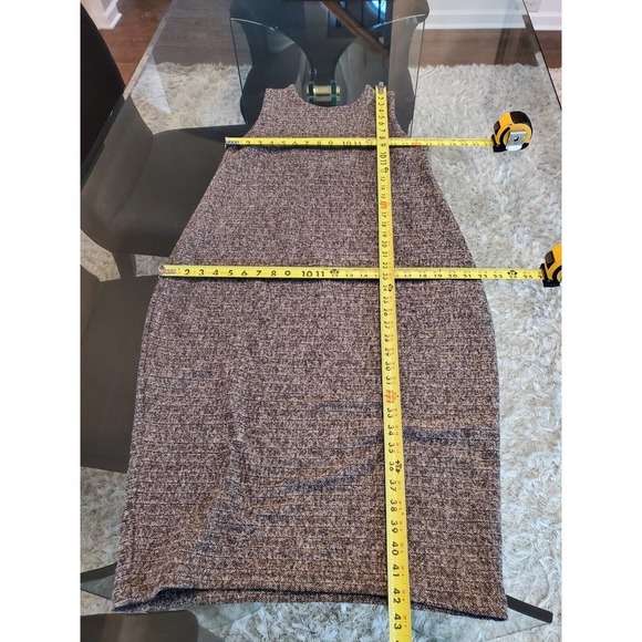 Noni Teen Women's Gray Polyester Round Neck Sleeveless Knee Length Dress Small - Picture 4 of 11